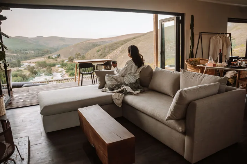 Copia Eco Cabins Living Room