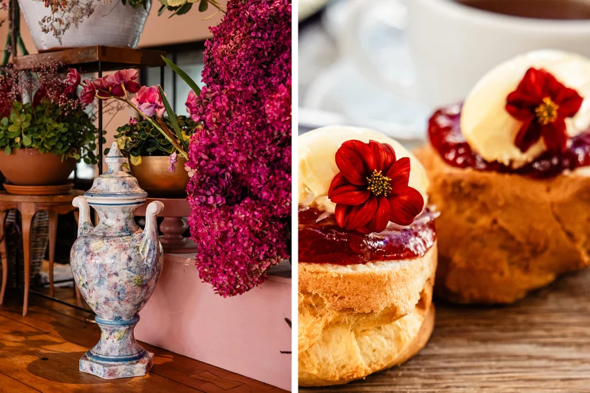 Lanzerac Scones and Flowers