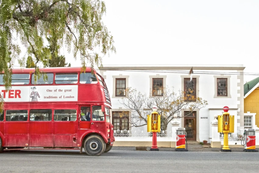 Train Matjiesfontein Red Bus