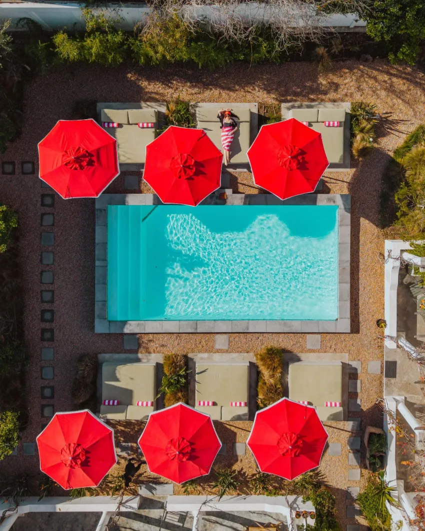 Grand Hotel Robertson Aerial Pool Shot